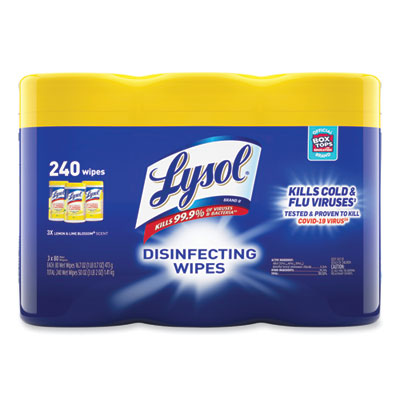 Lysol Disinfecting Wipes Lemon and Lime Blossom 3 Pack