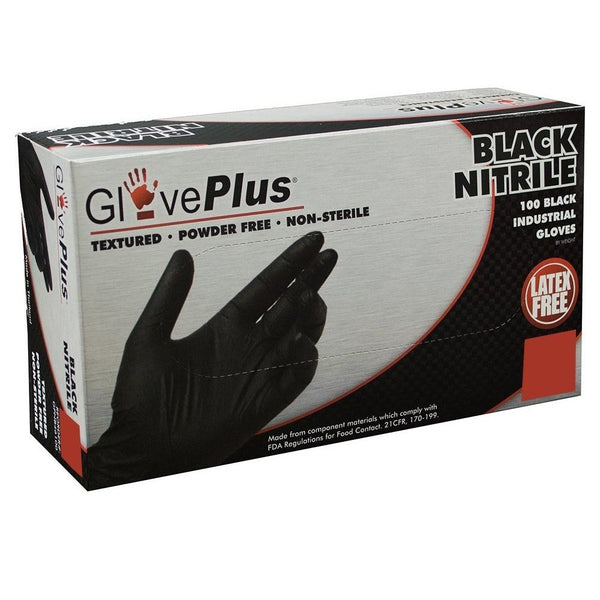 Black Nitrile Premium Gloves Large