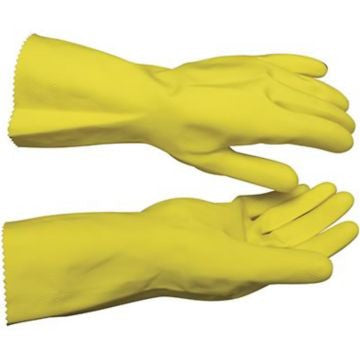 Yellow FlockLined Gloves Medium